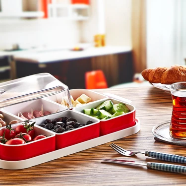 Emofom Breakfast Box 6 Bölmeli Kahvaltı Seti & Piknik Kabı Fiyatı