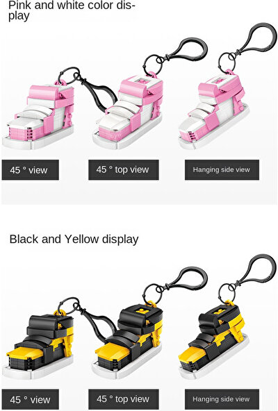 Loz Yaratıcı Sarı Siyah Pembe ve Beyaz Spor Ayakkabılar Asılı Yapı Taşları (Yurt Dışından)