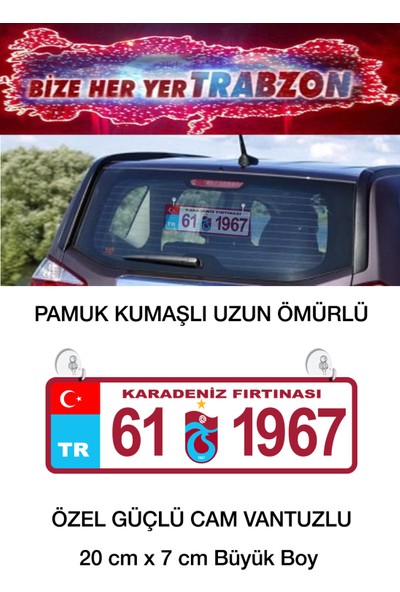 Trabzonspor Lisanslı Vantuzlu Plaka Koku /