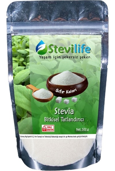 Grow Botanik Stevilife® Stevia'lı Toz Tatlandırıcı - Sıfır Kalori - Diyabetik (500GR)