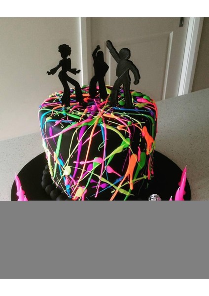 Disko Silhouette Pasta Topper Plastik Aparat