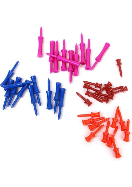 40 Adet Karışık Renkler 4-Boylu Plastik Kale Adım Golf Tees Eğitim Aksesuarları fırsatları
