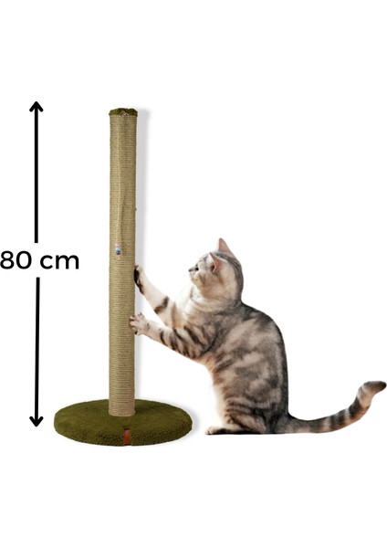 Pugalo 80 cm Tırmalama Tahtası Silindir Taban Uzun Catnipli Tırmalama Tahtası Minder Yüzey Yeşil fiyatları