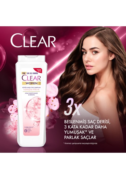 Women Kepeğe Karşı Etkili Şampuan Yumuşak Parlak Kiraz Çiçeği Esansı & Keratin 485 ml X3 modelleri