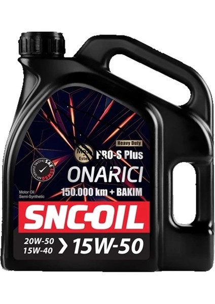 Snc Oil 150.000 Km+Pro S Plus Onarıcı Heavy Duty 15W-50 4 Litre Motor Yağı ( Üretim Yılı: 2023 )