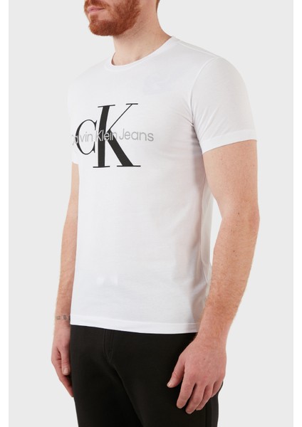 Slim Fit Bisiklet Yaka % 100 Pamuk T-Shirt