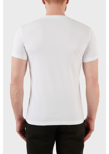 Slim Fit Bisiklet Yaka % 100 Pamuk T-Shirt
