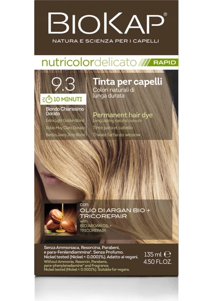 Biotak 9.3 Nutricolor Delicato Rapid Saç Boyası 135 ml