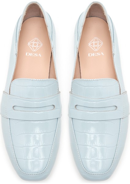 Olsen Mavi Kadın Kroko Baskılı Deri Loafer fiyatları