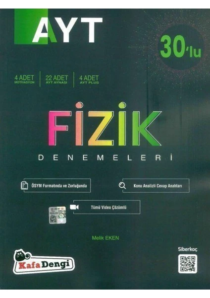 Kafa Dengi Yayınları AYT Fizik 30'lu Deneme