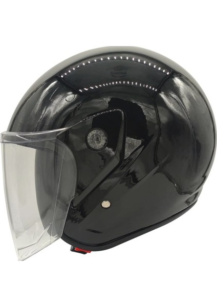 Prohelmets F022 Çensiz Motosiklet Kaskı Standart Beden Parlak Siyah