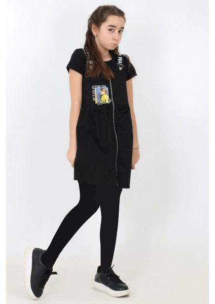 Kız Çocuk Önü Fermuarlı Tulum 8-14 Yaş 13933