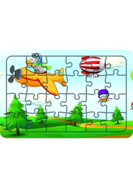 Uçan Çocuklar 24 Parça Ahşap Çocuk Puzzle Yapboz Model 2