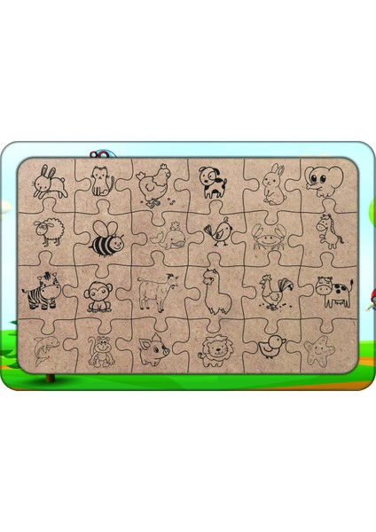 Uçan Çocuklar 24 Parça Ahşap Çocuk Puzzle Yapboz Model 2