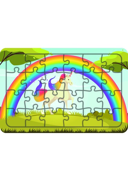 Unicorn 24 Parça Ahşap Çocuk Puzzle Yapboz Model 10