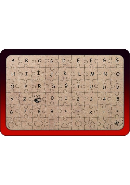 Canavar Araba 54 Parça Ahşap Çocuk Puzzle Yapboz Model2