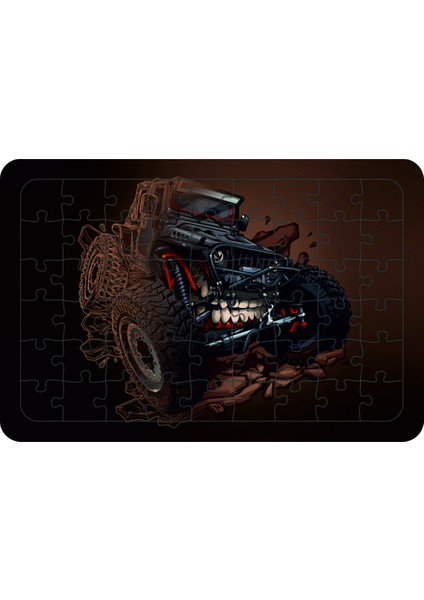 Canavar Kamyon 54 Parça Ahşap Çocuk Puzzle Yapboz Model3