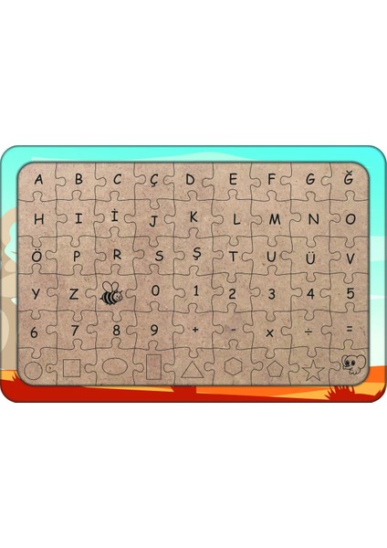 Gelişen Dünya 54 Parça Ahşap Çocuk Puzzle Yapboz