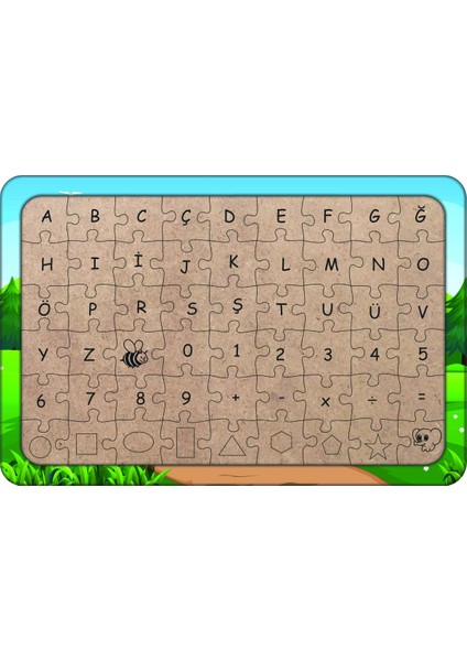 Gökkuşağı 54 Parça Ahşap Çocuk Puzzle Yapboz Model3