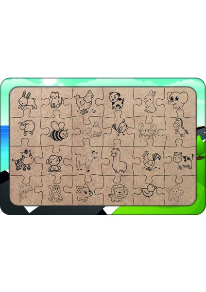 Ambulans 24 Parça Ahşap Çocuk Puzzle Yapboz