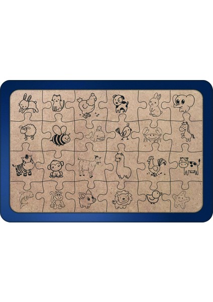 Canavar Kamyon 24 Parça Ahşap Çocuk Puzzle Yapboz Model2