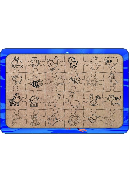 Dalgıç Kız 24 Parça Ahşap Çocuk Puzzle Yapboz