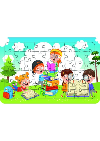 Okuma Zamanı 54 Parça Ahşap Çocuk Puzzle Yapboz