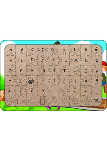 Teknoloji ve Çocuklar 54 Parça Ahşap Çocuk Puzzle Yapboz