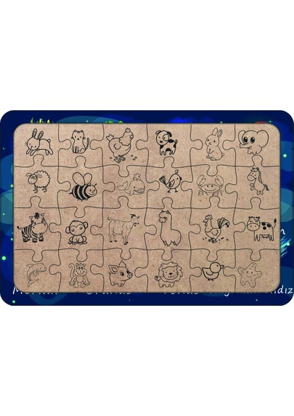 Güneş Sistemi 24 Parça Ahşap Çocuk Puzzle Yapboz Türkçe