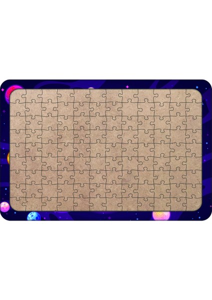 Astronot Satürnde 108 Parça Ahşap Çocuk Puzzle Yapboz