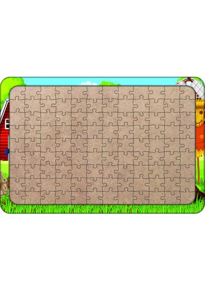 Çiftlik Hayatı 108 Parça Ahşap Çocuk Puzzle Yapboz
