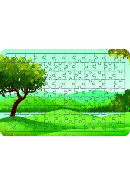 Doğa 108 Parça Ahşap Çocuk Puzzle Yapboz Model 2