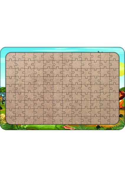 Hayvanlar 108 Parça Ahşap Çocuk Puzzle Yapboz Model 8