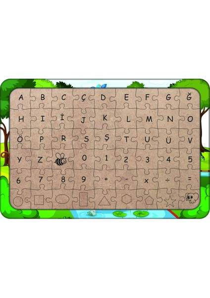 Hayvanlar 54 Parça Ahşap Çocuk Puzzle Yapboz Model 9