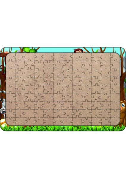 Hayvanlar 108 Parça Ahşap Çocuk Puzzle Yapboz Model 14