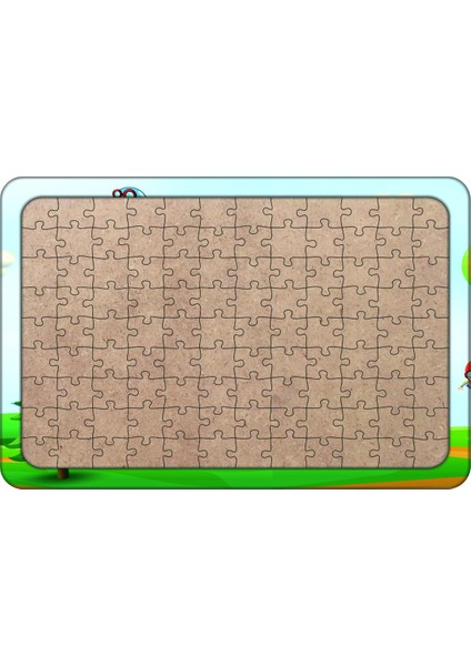 Uçan Çocuklar 108 Parça Ahşap Çocuk Puzzle Yapboz Model 2