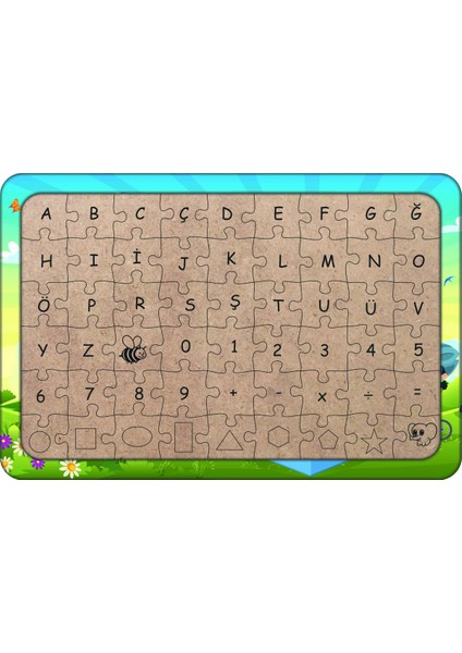 Parktaki Çocuklar 54 Parça Ahşap Çocuk Puzzle Yapboz Model 1
