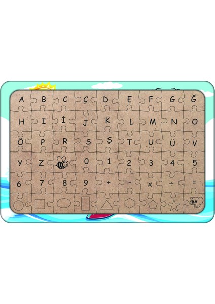 Sörfcü Kız 54 Parça Ahşap Çocuk Puzzle Yapboz