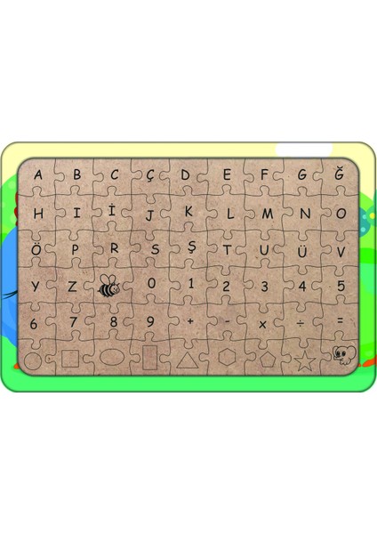 Tavuklar 54 Parça Ahşap Çocuk Puzzle Yapboz