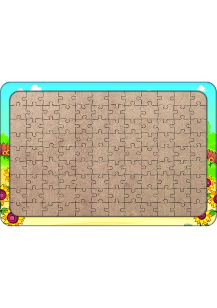 Ayçiçeği Bahçesi 108 Parça Ahşap Çocuk Puzzle Yapboz