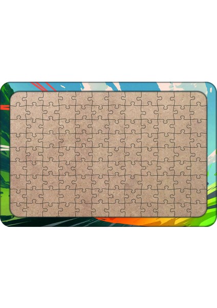 Bisikletli Çocuk 108 Parça Ahşap Çocuk Puzzle Yapboz