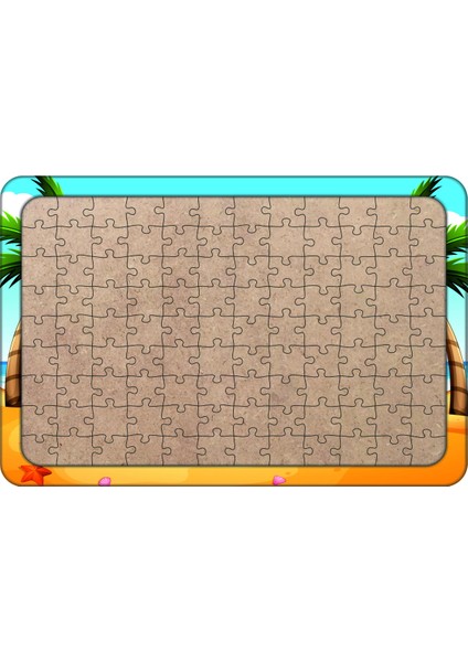Bisikletli Çocuk Model2 108 Parça Ahşap Çocuk Puzzle Yapboz