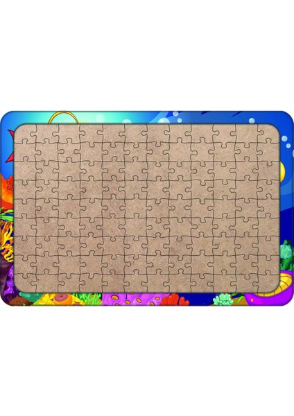 Denizaltı 108 Parça Ahşap Çocuk Puzzle Yapboz