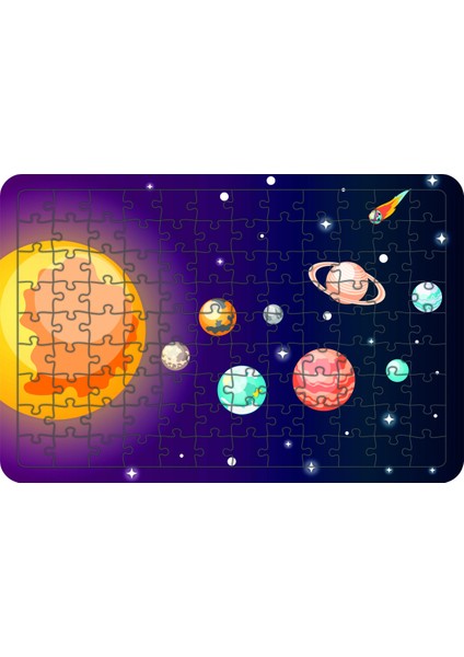 Galaksiler 108 Parça Ahşap Çocuk Puzzle Yapboz
