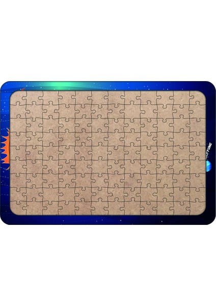 Güven Serigrafi Güneş Sistemi 108 Parça Ahşap Çocuk Puzzle Yapboz Model 3