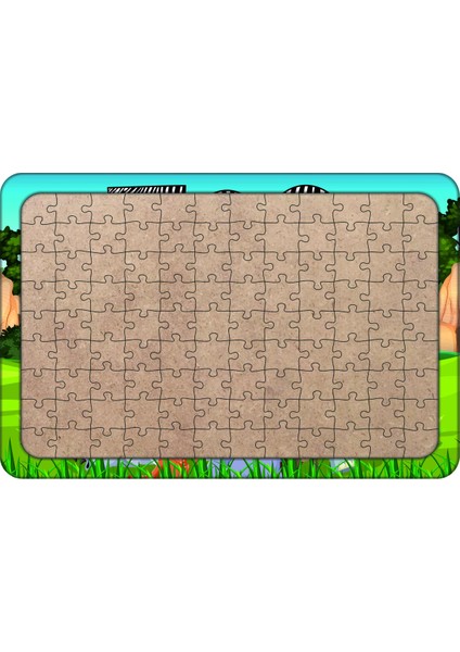 Hayvanlar 108 Parça Ahşap Çocuk Puzzle Yapboz Model 11