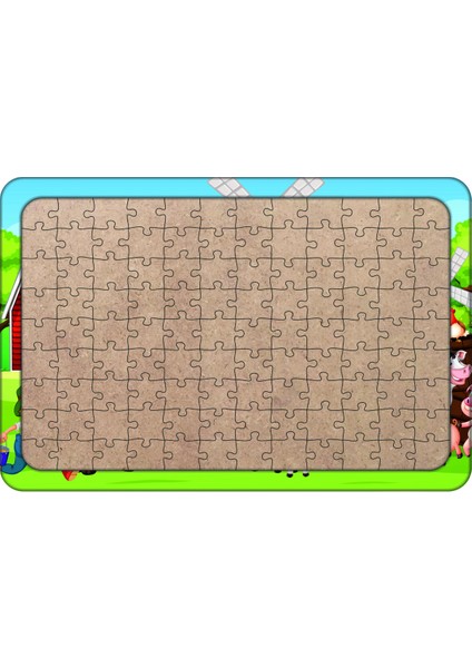 Hayvanlar 108 Parça Ahşap Çocuk Puzzle Yapboz Model 18