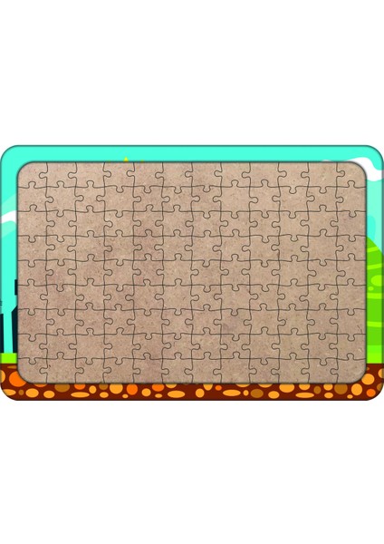 Köy Evi 108 Parça Ahşap Çocuk Puzzle Yapboz