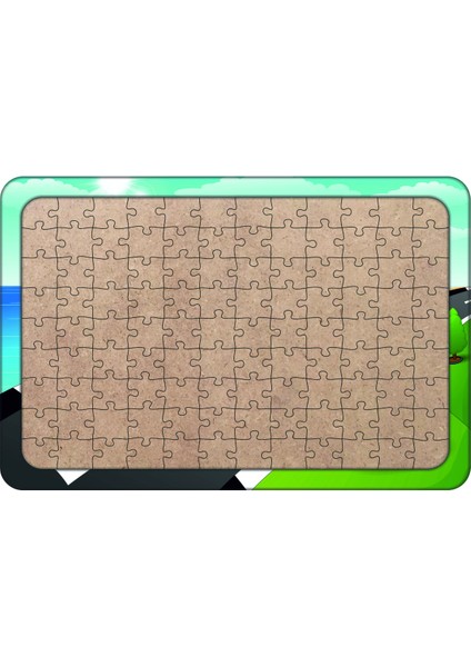 Tatile Giden Çocuklar 108 Parça Ahşap Çocuk Puzzle Yapboz