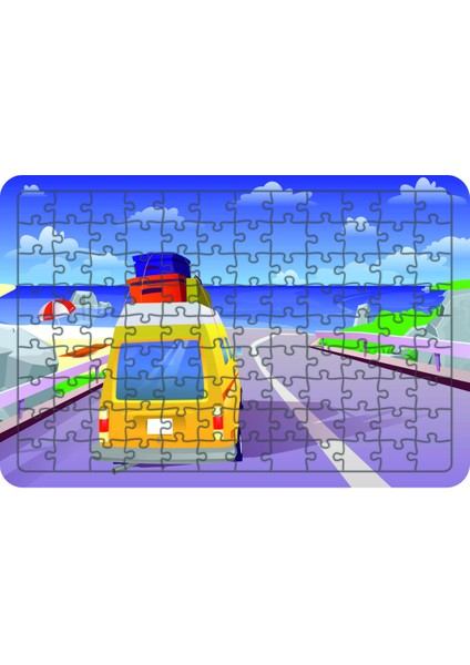 Tatil Yolculuğumuz 108 Parça Ahşap Çocuk Puzzle Yapboz